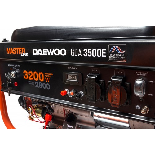 Бензиновый электрогенератор Daewoo GDA 3500E Master Line 